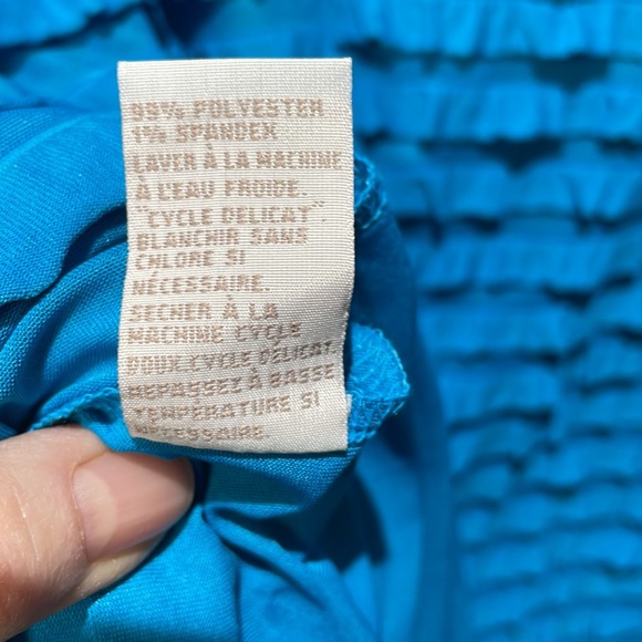 Tanjay Ruffle Top, Blue Size XL - Picture 8 of 8
